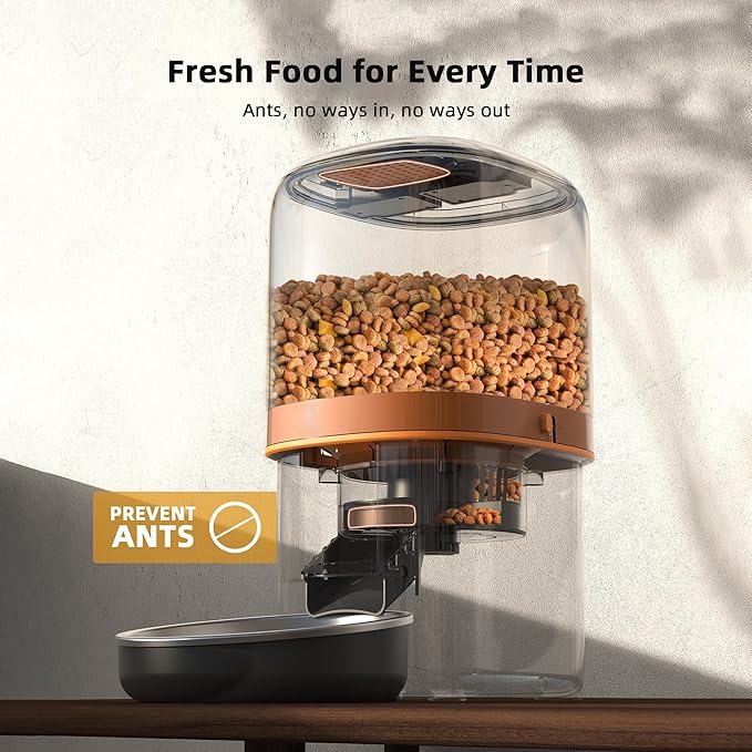 Automatic Cat Feeders - 2L/4L Cat Food Dispenser Easy to Use, Timed Automatic Pet Feeder with Over 180-day Battery Life, 1-6 Meals Dry Food Programmable Portion Control Also for Dogs
