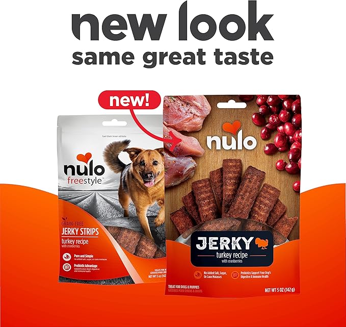 Nulo Premium Jerky Strips Dog Treats, Grain-Free High Protein Jerky Strips made with BC30 Probiotic to Support Digestive & Immune Health