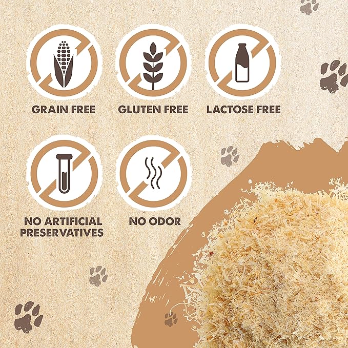 Mighty Paw Yak Cheese Food Topper - Grated Cheese Dog Food Enhancer for Picky Eaters - A Suitable Chicken Free Dog Food Topper and Food Enhancer for Wet Dog Food and Dry Dog Food - Appetite Stimulant