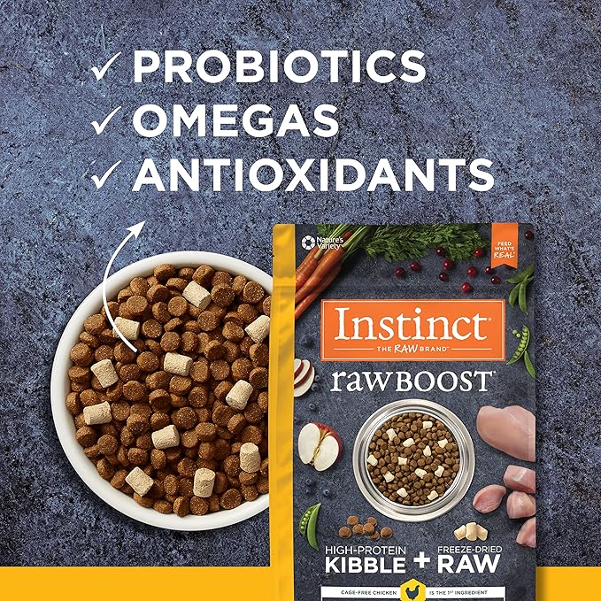 Instinct Raw Boost Grain Free Recipe with Real Chicken Natural Dry Dog Food, 4 lb. Bag