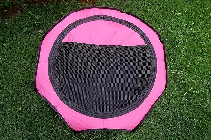 Portable Pet Playpen,Foldable Dog Playpen for Dogs and Cats,Rabbits,Pet Exercise Pet Tents Indoor Outdoor Use (S(28.7" x 28.7" x 16"), Rosered)
