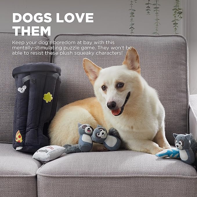 Outward Hound Hide A Raccoon Plush Dog Toy Puzzle