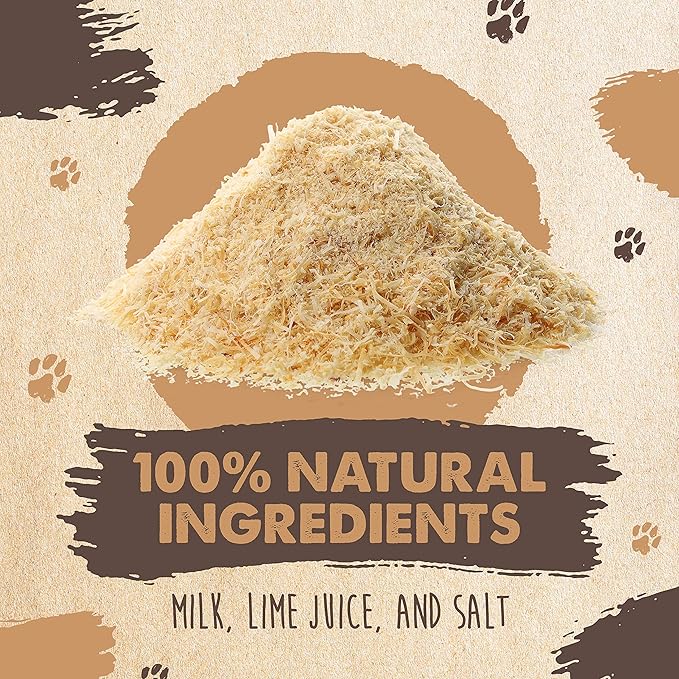 Mighty Paw Yak Cheese Food Topper - Grated Cheese Dog Food Enhancer for Picky Eaters - A Suitable Chicken Free Dog Food Topper and Food Enhancer for Wet Dog Food and Dry Dog Food - Appetite Stimulant