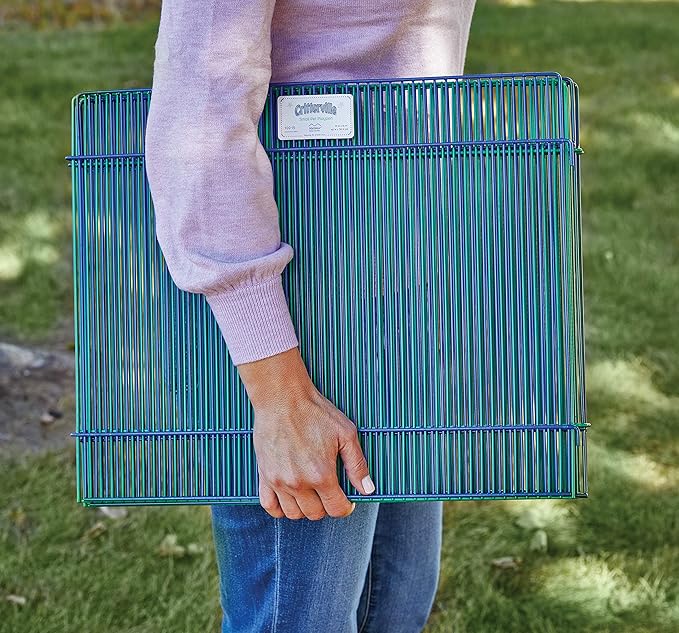 MidWest Homes for Pets Small Animal Pet Playpen /Exercise Pen, Blue and Green,1 Count (Pack of 1), Small Animal Playpen.