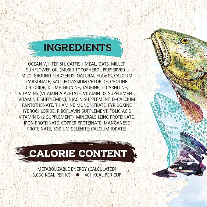 Inception® Dry Dog Food Fish Recipe – Complete and Balanced Dog Food – Legume Free Meat First Dry Dog Food – 4 lb. Bag (13278)
