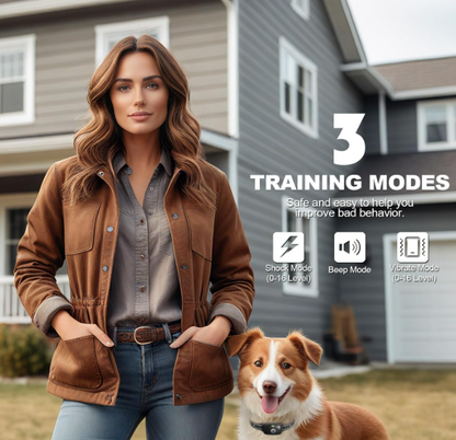 Dog Training Collar, Electric Dog Collar with 2600FT Remote Range, Rechargeable & Waterproof, 3 Training Modes, Security Lock, Ideal for Dogs of All Breeds, Sizes