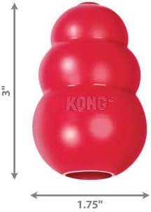 KONG Classic Stuffable Dog Toy - Fetch & Chew Toy for Dogs - Treat-Filling Capabilities & Erratic Bounce for Extended Play Time - Durable Natural Rubber Material - for Small Dogs