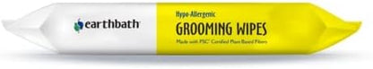 earthbath, Hypo-Allergenic Grooming Wipes - Fragrance Free Dog Wipes for Paws and Butt, Best Pet Wipes for Dogs with Sensitive Skin, Made in USA, Cruelty-Free Dog Cleaning Wipes - 30 Count (1 Pack)