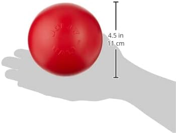 Jolly Pets Push-n-Play Ball Dog Toy, 4.5 Inches/Small, Red