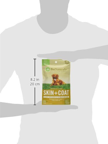 Pet Naturals Skin and Coat for Dogs with Dry, Itchy and Irritated Skin, 30 Chews - Salmon Oil, Vitamin E and Flax Oil - No Corn or Wheat - Vet Recommended (Pack of 2)