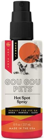 Hot Spot Spray Holistic Natural Derived Herbal for Dogs, Cats and Horses: Fast Acting to Soothe Hot Spots, Relieve Irritated Skin, Rash, and Seasonal Allergies - Made in USA - 8 oz
