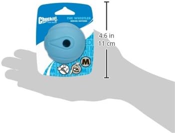 Chuckit The Whistler Ball Dog Toy, Medium (2.5 Inch Diameter) for Dogs 20-60 lbs, Pack of 1
