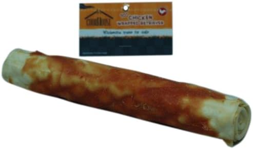 K-9 Cookhouse Chicken Jerky Wrapped Retriever Dog Treat, 10-Inch