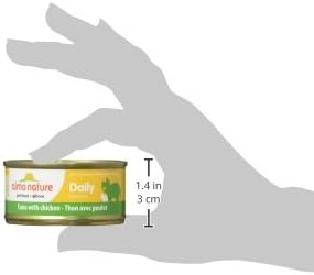 almo nature Daily Tuna with Chicken Grain Free Additive Free, Adult Cat Canned Wet Food Shredded (1604) (Pack of 3)
