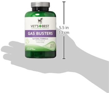 Vet's Best Gas Busters Dog Supplements | Gas, Bloating, Constipation Relief and Digestion Aid for Dogs | 90 Chewable Tablets