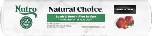 NUTRO NATURAL CHOICE Adult Dry Dog Food, Lamb & Brown Rice Recipe Dog Kibble, 30 lb. Bag