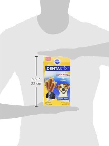 PEDIGREE DENTASTIX Small/Medium Dog Dental Treats Original Flavor Dental Bones, 5.57 Oz - 10 Count (Pack of 7)
