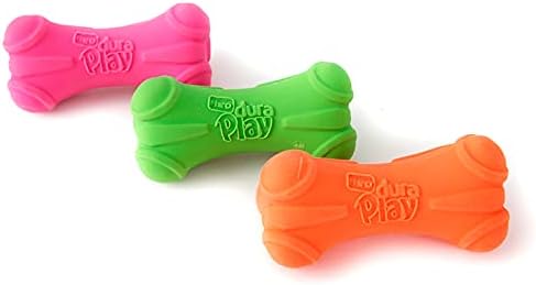 Hartz DuraPlay Bone Squeaky Latex Dog Toy for Small breeds, 3 Pack