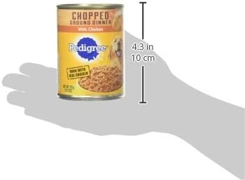 PEDIGREE CHOPPED GROUND DINNER Adult Canned Soft Wet Dog Food with Chicken, 13.2 oz. Cans (Pack of 12)