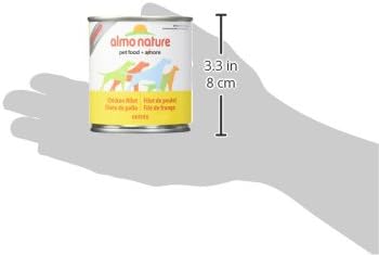 almo nature HQS Natural Chicken Fillet Entree in broth, Gluten Free, Additive Free, Adult Dog Canned Wet Food, Shredded 12 x 280g/9.87 oz