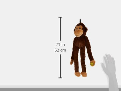 Multipet Swingin Safari Monkey 22-Inch Large Plush Dog Toy with Extra Long Arms and Legs with Squeakers