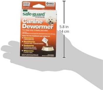 Safe-Guard (fenbendazole) Canine Dewormer for Dogs, 1gm pouch (ea. pouch treats 10lbs.)