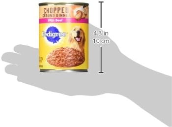 PEDIGREE CHOPPED GROUND DINNER Adult Canned Soft Wet Dog Food with Beef, 13.2 oz. Cans (Pack of 12)