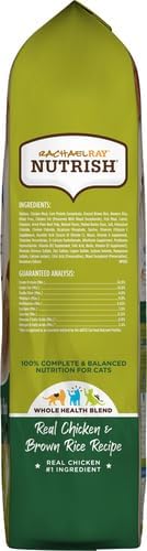 Rachael Ray Nutrish Premium Natural Dry Cat Food with Added Vitamins, Minerals & Other Nutrients, Real Chicken & Brown Rice Recipe, 3 Pound Bag