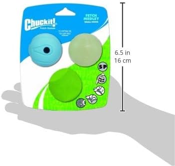 Chuckit Fetch Medley Dog Ball Dog Toys, Small (2 Inch) Pack of 3, for Small Breeds