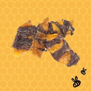 Honey I'm Home Honey Coated Buffalo Mango and Apple Jerky Dog Fruit Treats Variety Pack
