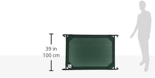 Coolaroo Gale Pacific The Original Cooling Elevated Dog Bed, Indoor and Outdoor, Large, Brunswick Green, 51.00" x 31.50" x 8.00"