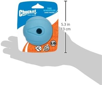 Chuckit The Whistler Ball Dog Toy, Large (3 Inch Diameter) for Dogs 60-100 lbs, Pack of 1