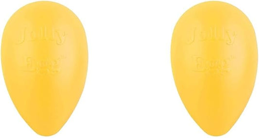 Jolly Pets Jolly Egg Dog Toy, 8 Inches/Medium, Yellow (Pack of 2)