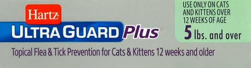 Hartz UltraGuard Plus Drops for Cats, Over 5-Pound