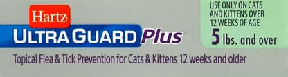 Hartz UltraGuard Plus Drops for Cats, Over 5-Pound