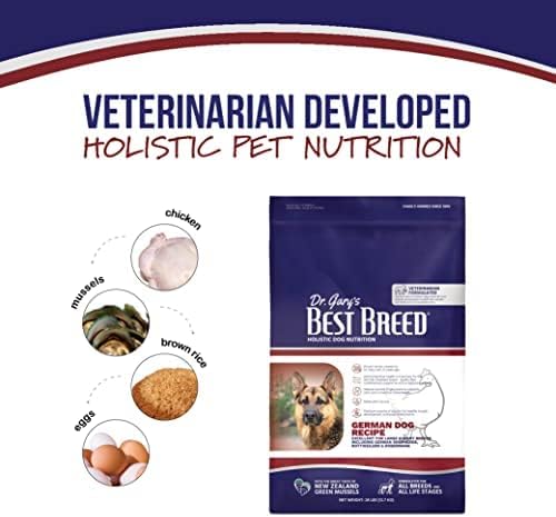 Best Breed Dr. Gary's German Dog Diet Made in USA [Natural Dry Dog Food]- 13lbs, Dark Brown