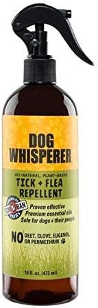 Dog Whisperer Tick + Flea Repellent, All-Natural, Extra Strength, Effective on Dogs and Their People (16 Ounce Spray)