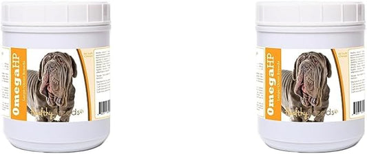 Healthy Breeds Neapolitan Mastiff Omega HP Fatty Acid Skin and Coat Support Soft Chews 90 Count (Pack of 2)