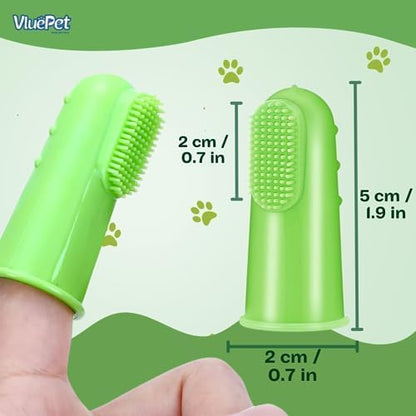 Dog Dual-Sided Silicone Toothbrush | Soft, Safe and Gentle on Gums | Best Dental Care for Your Fur Babies e | Cleans Dog Teeth Well and Massages The Gums | Set of 4 Colored pet Toothbrush