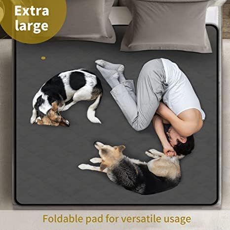 Washable Puppy Dog Pee Pad, 72" X72" Extra Large, Waterproof Whelping Training Pet Mat for Playpen, Crate, Potty, Floor, Bed, Sofa and Trunk, Reusable Pee Pads for Dogs, Cats, Bunny