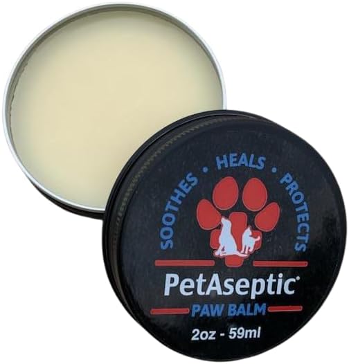 Paw Balm for Dogs | Soothes, Heals, & Protects Paws | 100% All Natural Oils & Waxes | Protects Against Snow, Ice, Hot Pavement | All Seasons Protection | Provides Fast Relief | 2oz Tin