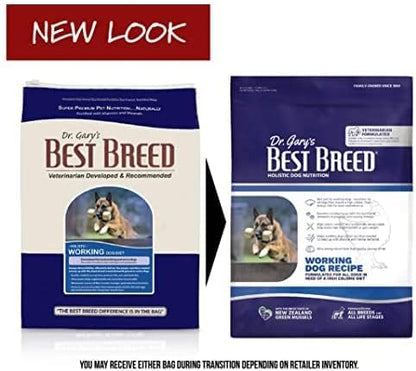 Best Breed Dr. Gary's Working Dog Diet Made in USA [Natural High Calorie Dry Dog Food]- 13lbs, Dark Brown (7-53182-95269-7)