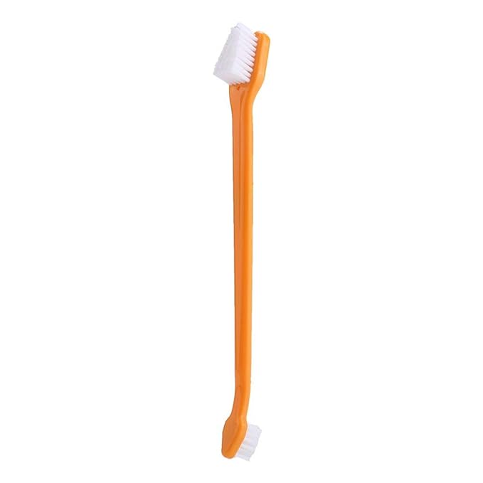 Pet Dog Cat Toothbrush Toothpaste Set Dog Soft Toothbrush Vanilla Flavored Toothpaste Dental Care Tool for Reduces Tartar Buildup with Dual Headed Toothbrush Finger BrushToothpaste