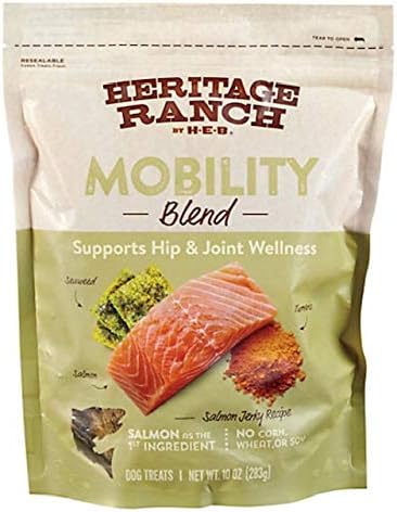 Mobility Salmon Jerky Style Dog Treat That are Grain Free for Small and Large Dogs That Help Supports Hip & Joint Wellness, One - 10oz Bag
