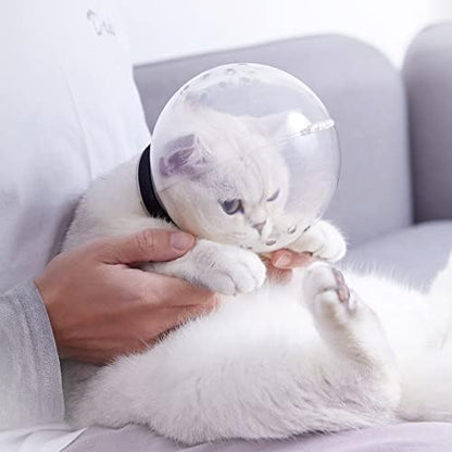 Cat Muzzle for Grooming,Bubble Muzzle and Boots for Nail Trimming,Cat Grooming Mask with Anti Bite,Cat Astronaut Helmet,Cat Breathable Muzzle and Silicone Paw Covers