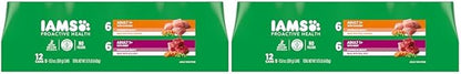 Iams Proactive Health Wet Dog Food, Chicken Chunks in Gravy and Beef Chunks in Gravy, 13 oz., Pack of 24