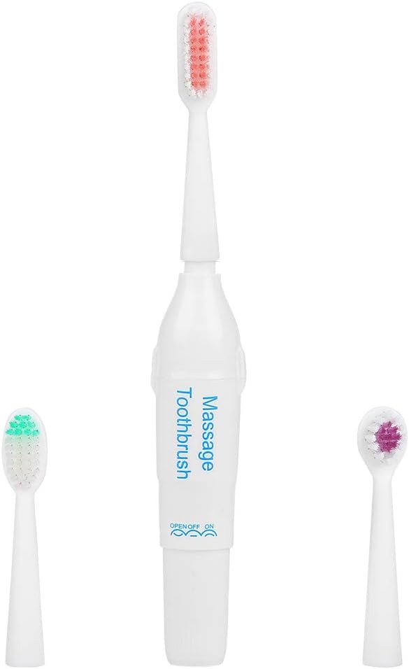 Pssopp Pet Electric Toothbrush Dog Cat Teeth Cleaning Tool Professional Electric Dog Toothbrush with Two Soft Brush Head