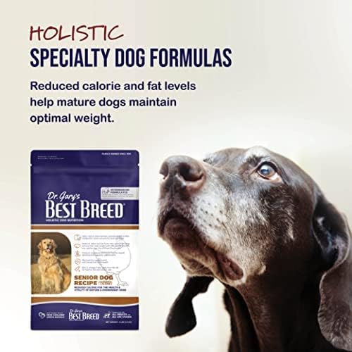 Best Breed Dr. Gary's Senior Dog Diet (Reduced Calorie) Made in USA [Natural Dry Dog Food] - 13lbs., Dark Brown (7-53182-95268-0)