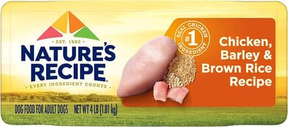 Nature′s Recipe Chicken, Barley & Brown Rice Recipe Dry Dog Food, 4 lb. Bag