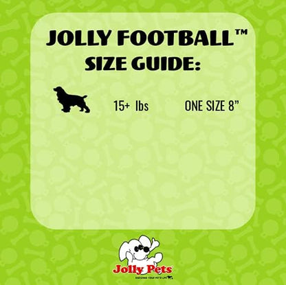 Jolly Pets Football Dog Toy, 8 Inches, Orange